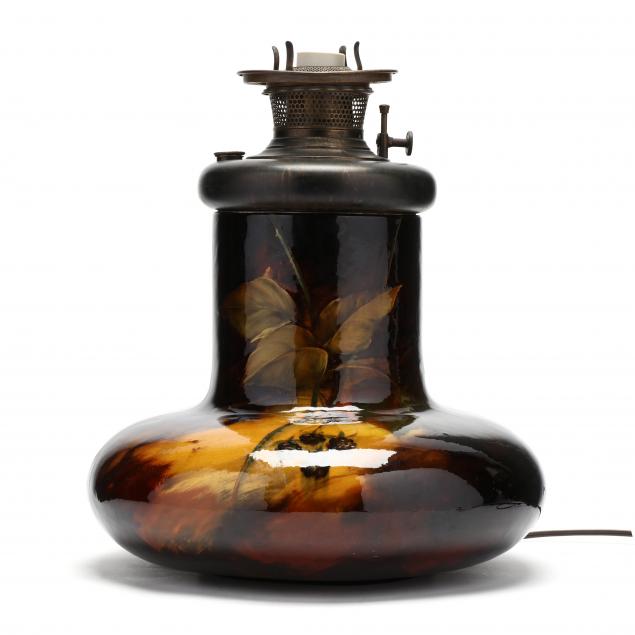 WELLER ART POTTERY OIL LAMP
