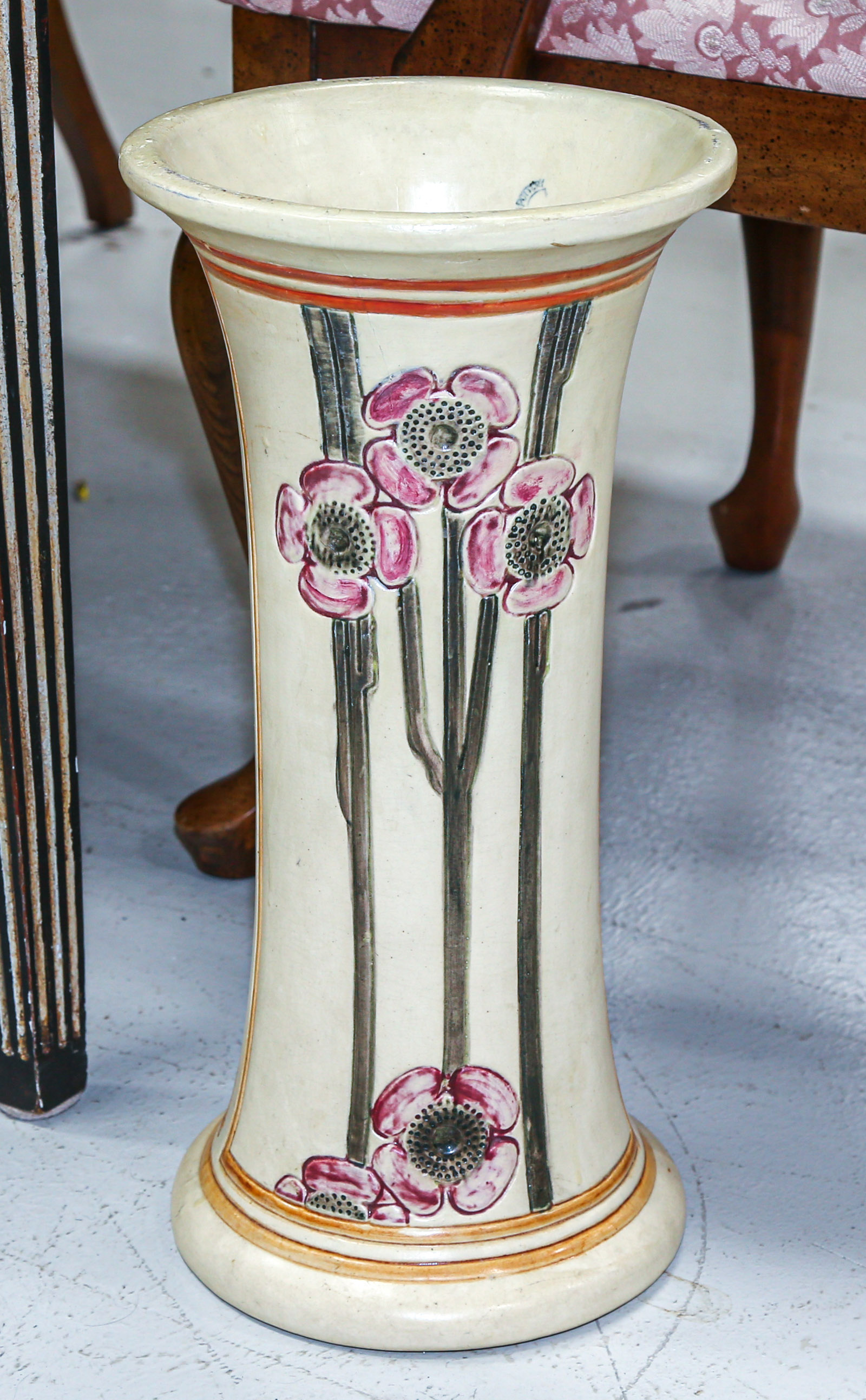 WELLER ART POTTERY PEDESTAL Partial