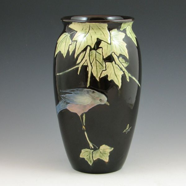 Weller black Rosemont vase with