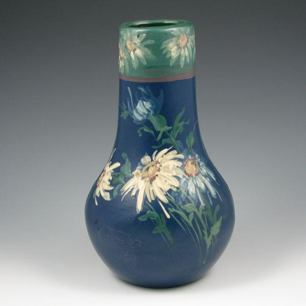 Weller Blue & Decorated Hudson vase