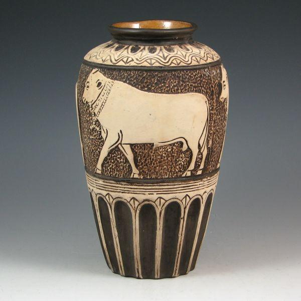 Weller Burntwood vase with