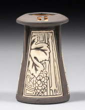 WELLER CLAYWOOD CUTOUT VASE C1