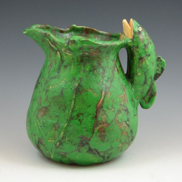 Weller Coppertone pitcher with fish