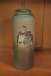 WELLER DICKENSWARE VASE. 2nd L