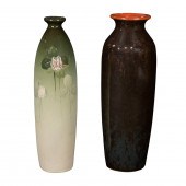 WELLER EOCEAN POTTERY VASE AND