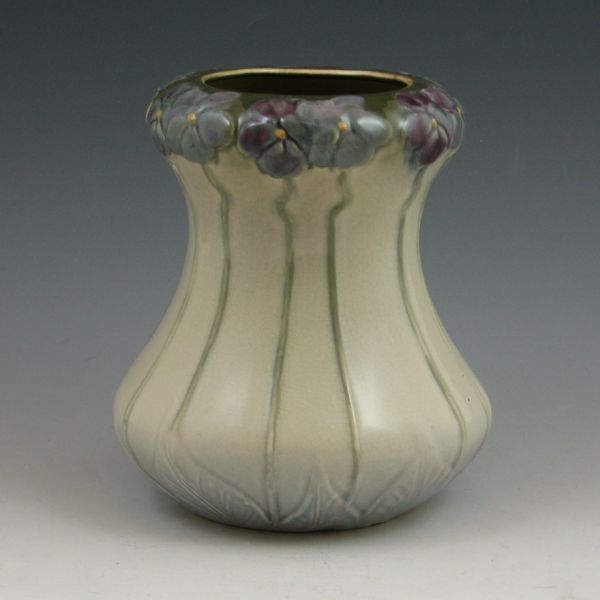 Weller Etna vase with violets.