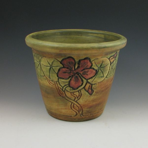 Weller Flemish floral jardiniere.