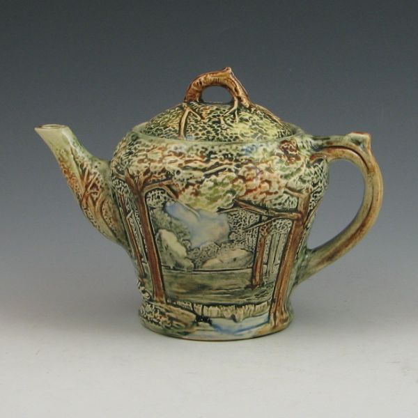 Weller Forest lidded teapot in