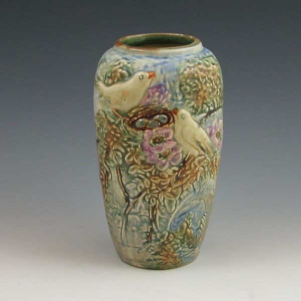 Weller Glendale vase with birds.