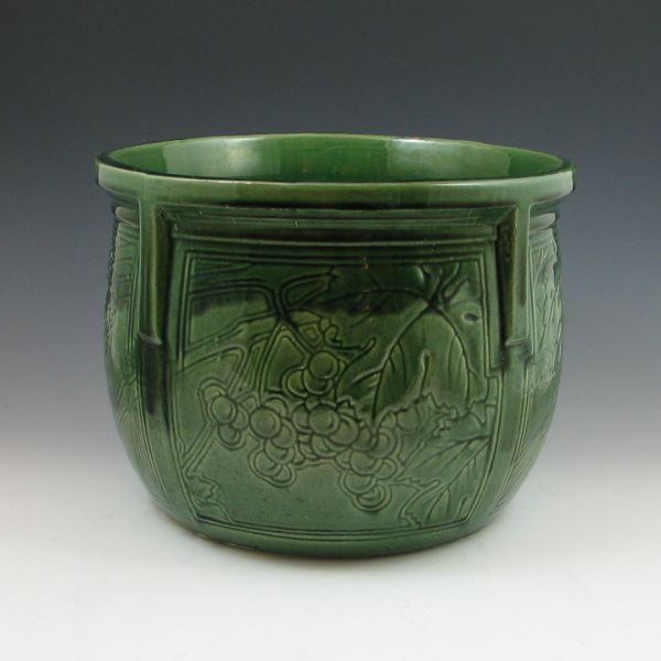 Weller green majolica jardiniere