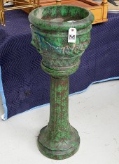 WELLER GREEN POTTERY JARDINIER