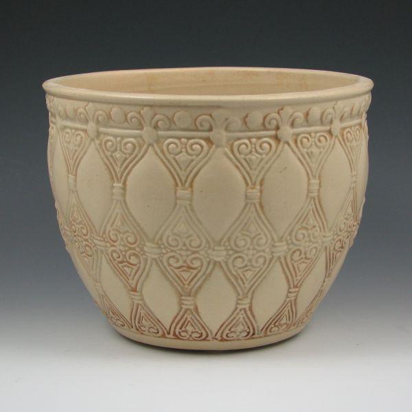 Weller Ivory jardiniere.  Unmarked.