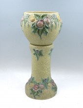 WELLER JARDINIERE AND STAND: W