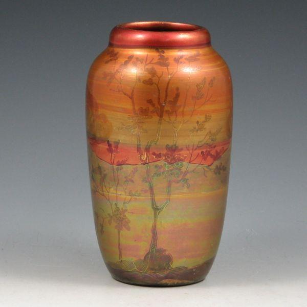 Weller LaSa scenic vase in colorful