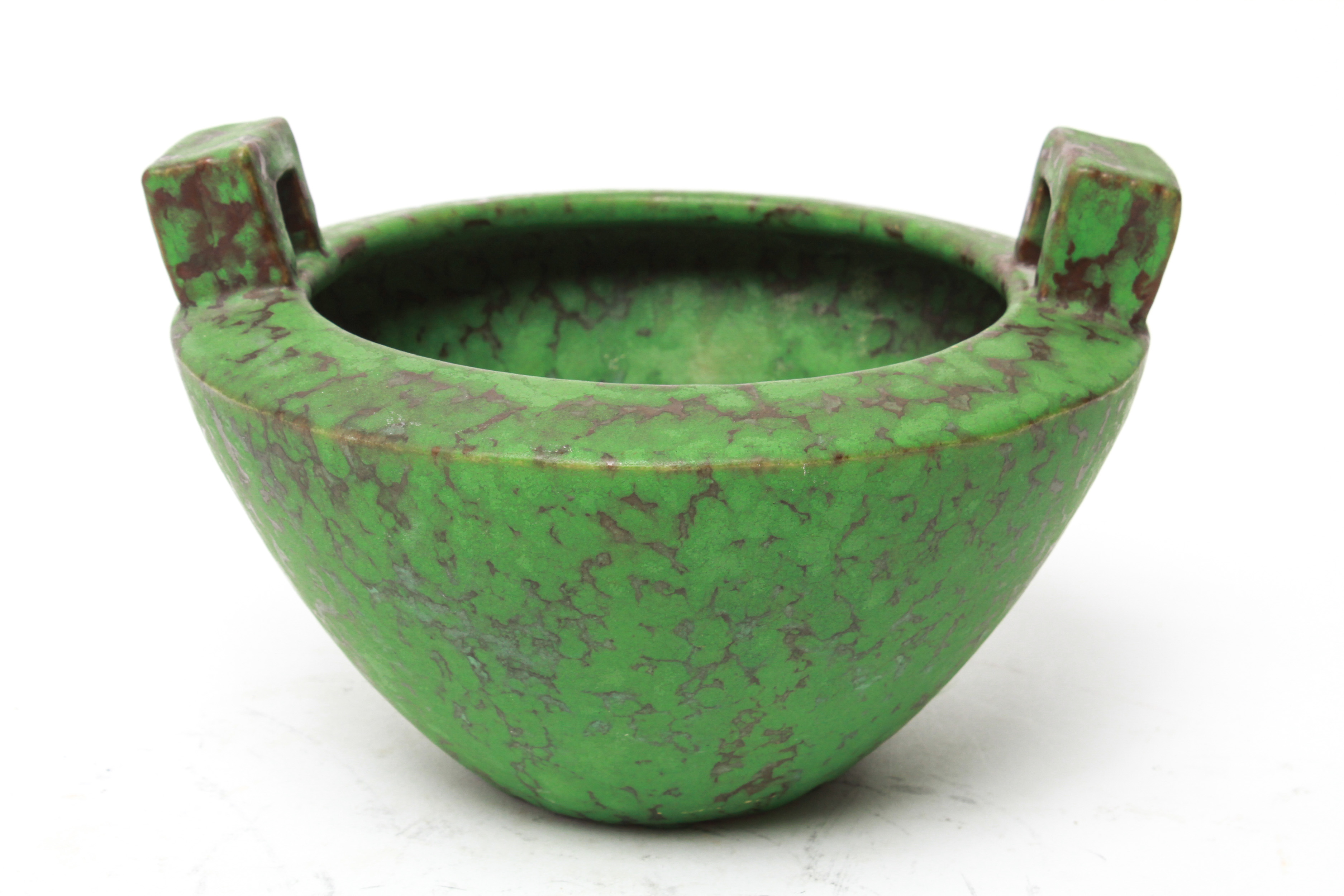 WELLER POTTERY COPPERTONE HANDLED
