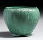 WELLER POTTERY MATTE GREEN JAR