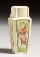 WELLER ROMA FOUR-PANEL VASE C1