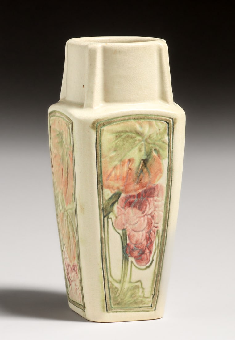WELLER ROMA FOUR-PANEL VASE