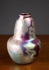 WELLER-SICARD ART GLASS VASE,