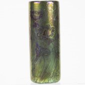 WELLER SICARD VASE, OF CYLINDR