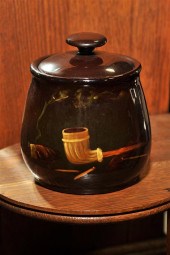 WELLER TOBACCO HUMIDOR. Lidded