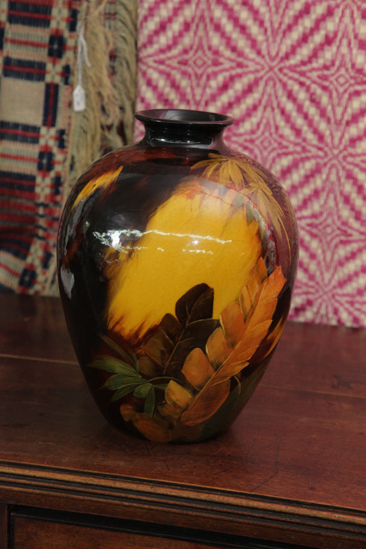 WELLER VASE. Bulbous form  Aurelian