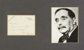 *WELLS H. G. Autographed note