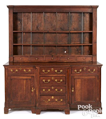 WELSH FRUITWOOD PEWTER CUPBOARD,