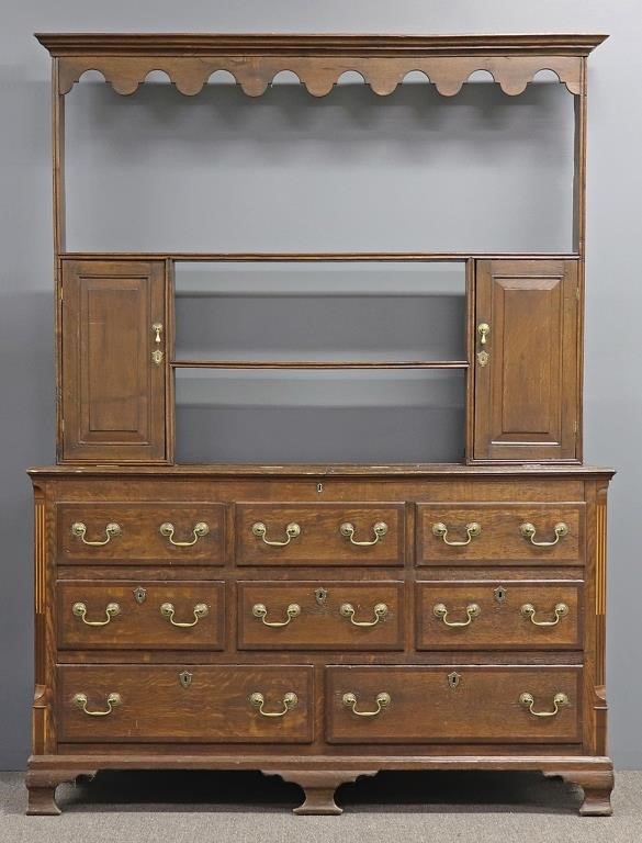 Welsh oak dresser, 18th century,