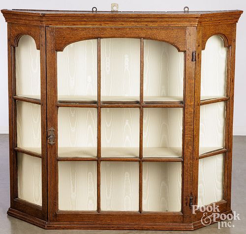 WELSH OAK HANGING CUPBOARD, 19TH