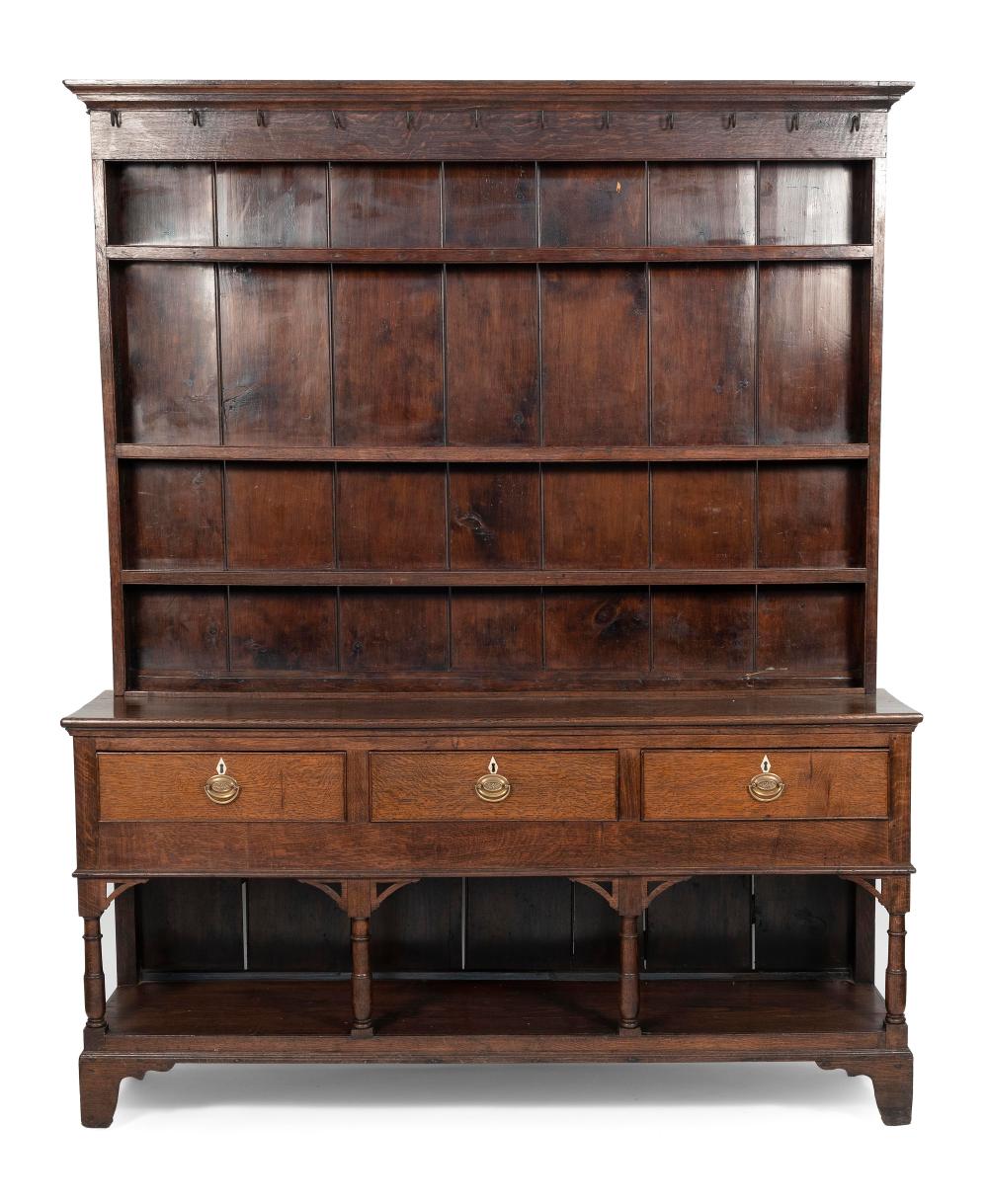 WELSH TWO-PART CUPBOARD 18TH
