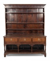 WELSH TWO-PART CUPBOARD 18TH C