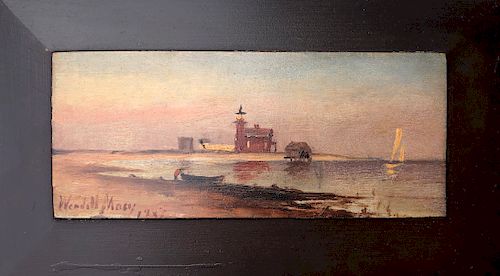 WENDELL MACY OIL ON DOOR PANEL