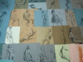 WENDELL, Ray. 30 Charcoal Figu