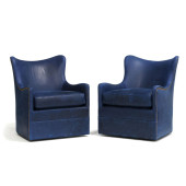 WESLEY HALL, PAIR OF NAVY BLUE