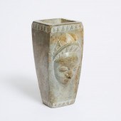 West African Carved Stone Vase