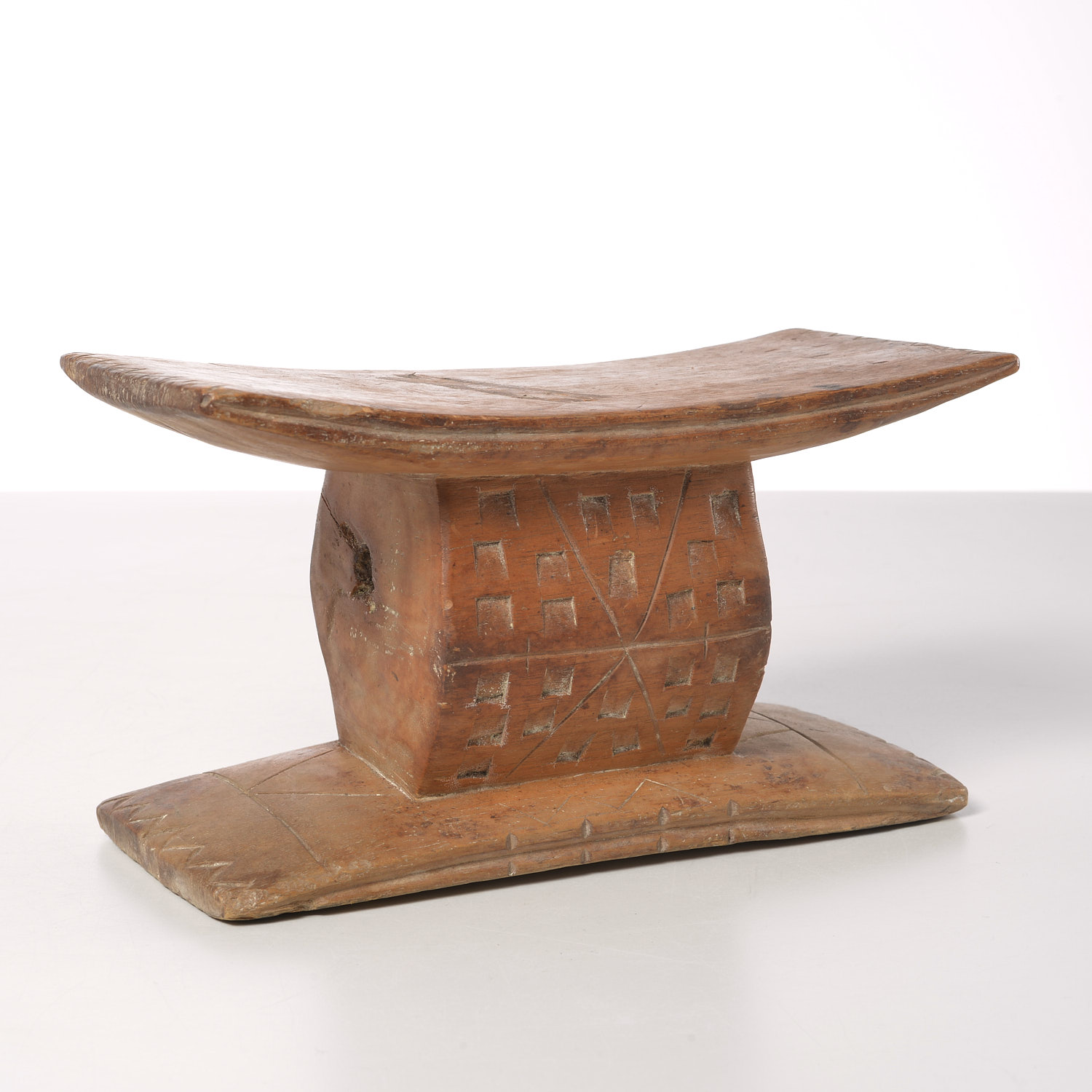WEST AFRICAN CARVED WOOD HEADREST