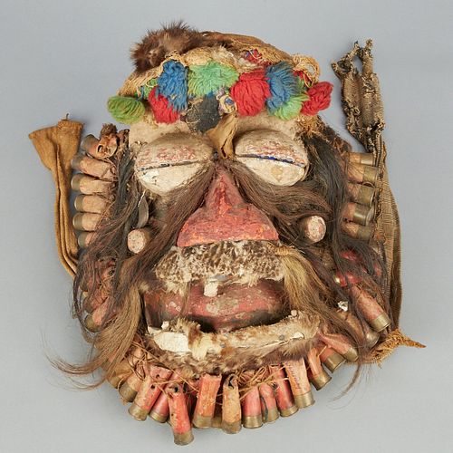 WEST AFRICAN MASK WITH SHOTGUN