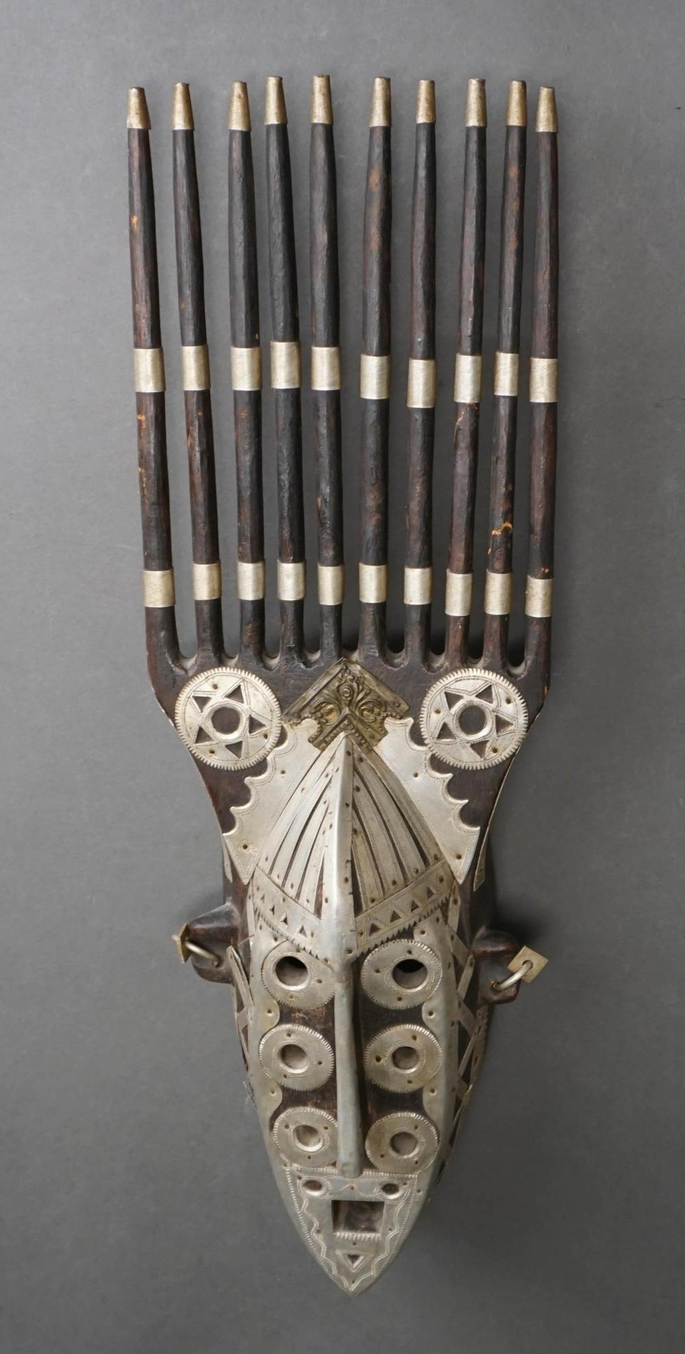 WEST AFRICAN METAL MOUNTED WOOD