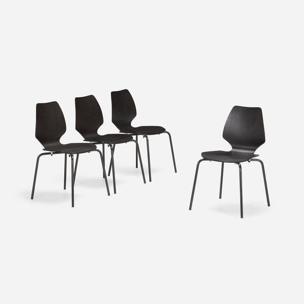 West Elm. Chairs, set of four. 21st