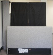 WEST ELM TWEED UPHOLSTERED QUE