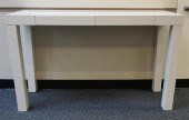 WEST ELM WHITE ENAMEL TWO-DRAW