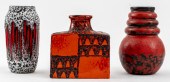 WEST GERMAN ART POTTERY VASES,