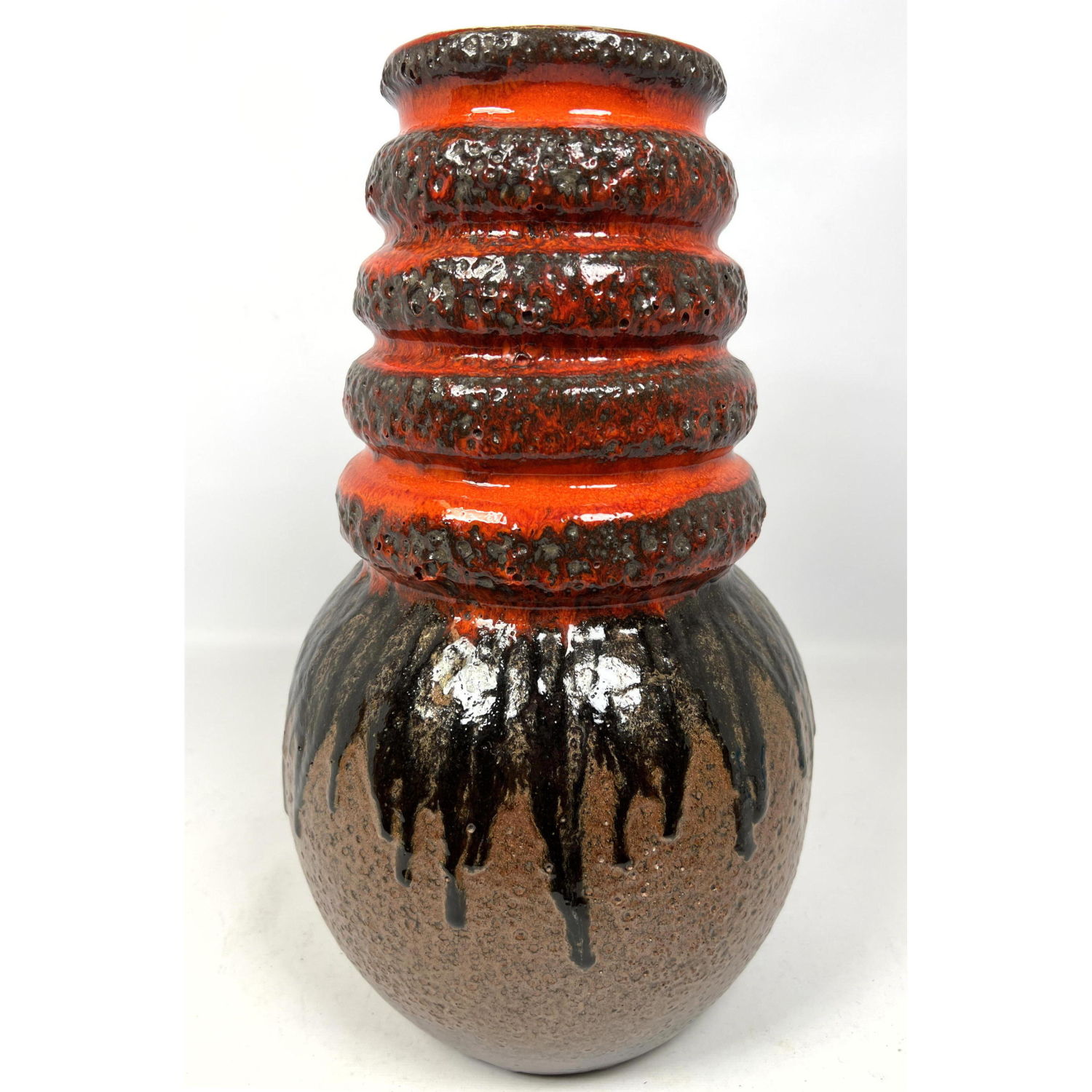 WEST GERMAN Glazed Pottery Vase.