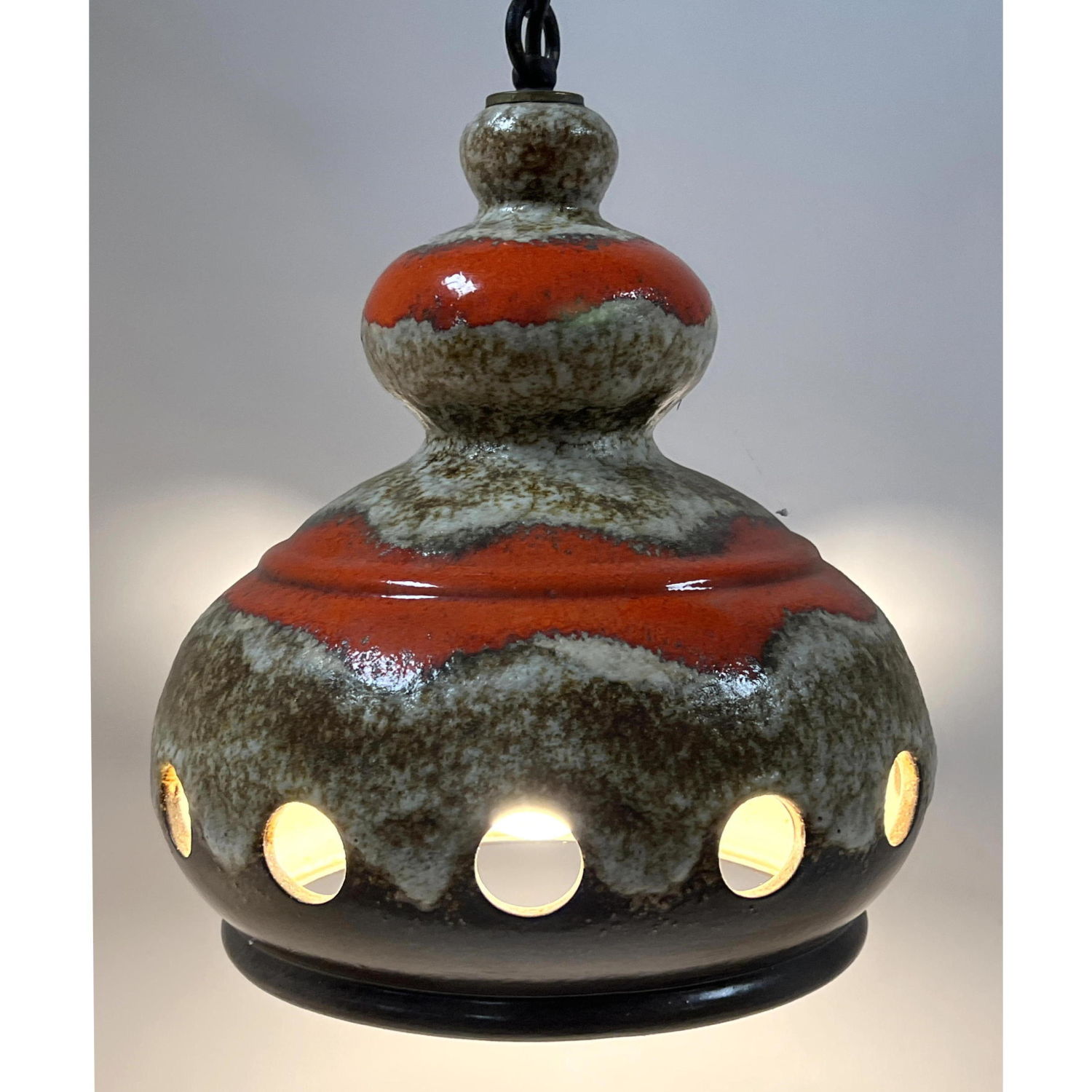 WEST GERMAN pottery hanging light