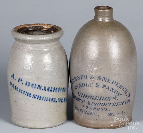 WEST VIRGINIA STONEWARE CROCK AND