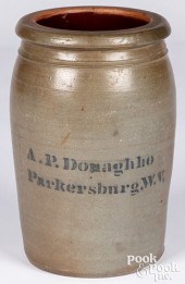 WEST VIRGINIA STONEWARE JAR, 1