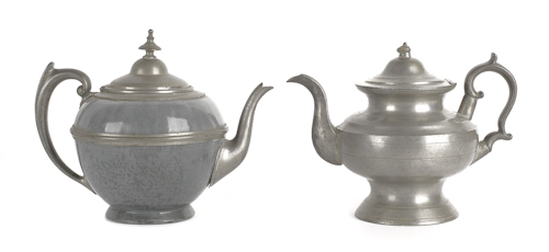 Westbrook Maine pewter teapot ca.