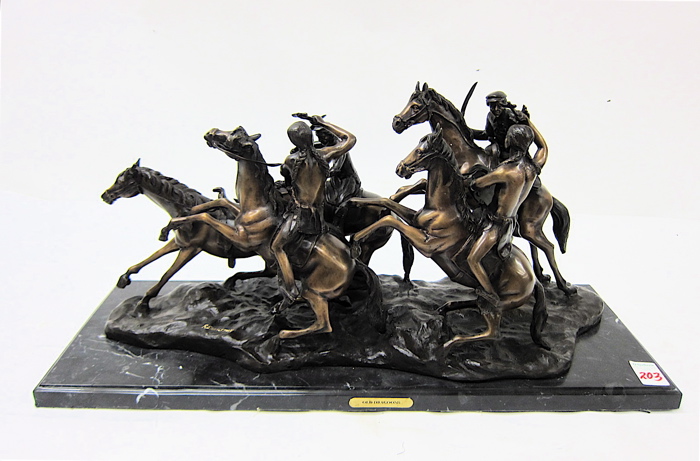 WESTERN FIGURAL BRONZE SCULPTURE