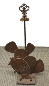 WESTERN IRON FIRE TOOL HOLDER,